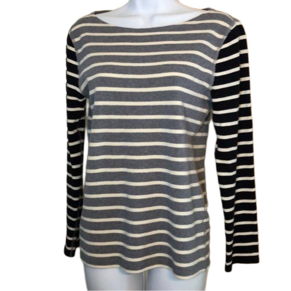 J.crew colorblock stripe knit top cotton size M will fit S/M